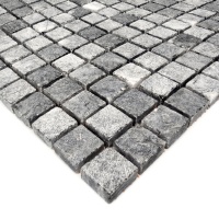 Мозаика из мрамора Матовая МКР-4СН (15x15) Black