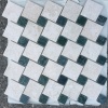 Мозаїка з мармуру Полірована МКР-6П (47x47-23x23) Victoria Beige - Verde Guatemala