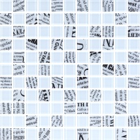 Мозаїка скляна Kotto Ceramica GMP 0425012 С2 print 12/white 04 300 x 300 х 4 ( 25 х 25 )