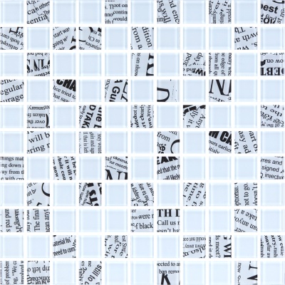 Мозаика стеклянная Kotto Ceramica GMP 0425012 С2 print 12/white 04  300 x 300 х 4    ( 25 х 25 )