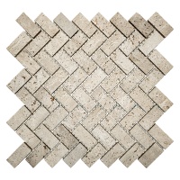 Мозаика из травертина Матовая МКР-5СН (47x23) Travertine Classic