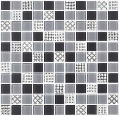 Мозаика керамическая Kotto Ceramica GM 4053 C3 Gray m/Gray w/Structure  300 х 300 х 4   ( 25 х 25 )
