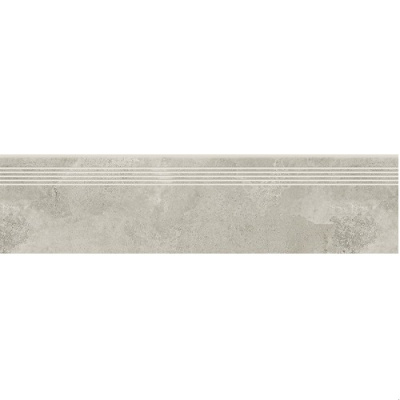 Сходинка з керамограніту Quenos Light Grey Steptread сіра (8x1198x298 мм)