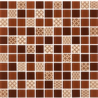 Мозаїка керамічна Kotto Ceramica GM 4054 C3 Brown d/Brown m/Structure 300 х 300 х 4 ( 25 х 25 )