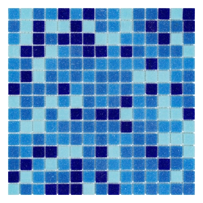 R-MOS B3132333537 микс голубой 5 20x20 на сетке Stella di Mare