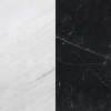 Портал для каміна Bravo Даллас Polaris + Nero Marquina мармур білий/чорний прямий