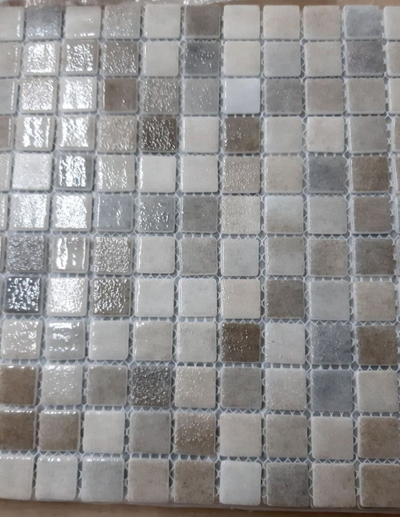 Мозаика стеклянная АкваМо Limited Edition 46 на сетке