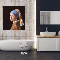 Мозаїчне панно Kotto Ceramica Дівчина із сережкою 750x750
