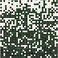 Мозаика стеклянная АкваМо MX25-1-05-12-13-14 бело-зеленая растяжка градиент 1912x317x4 мм в душевую баню сауну