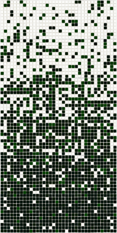 Мозаика стеклянная АкваМо MX25-1-05-12-13-14 бело-зеленая растяжка градиент 1912x317x4 мм в душевую баню сауну