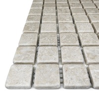 Мозаика из мрамора Матовая МКР-2СВ (23x23) Victoria Beige