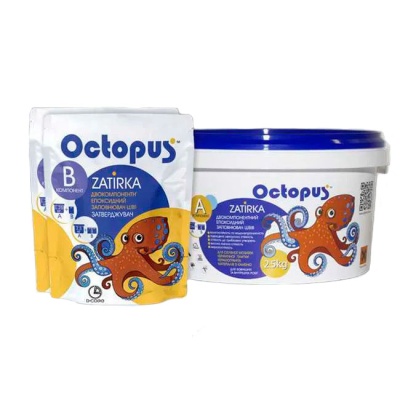 Фиолетовый Двухкомпонентный эпоксидный заполнитель швов Octopus Zatirka A и B (2,5 кг)