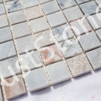Мозаика из мрамора Матовая МКР-2СВ (23x23) Grey Mix