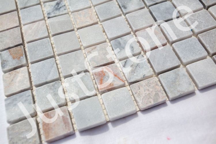 Мозаика из мрамора Матовая МКР-2СВ (23x23) Grey Mix