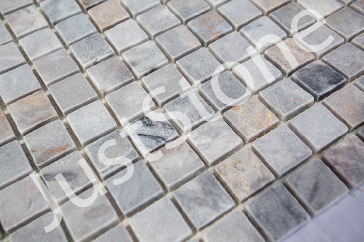Мозаика из мрамора Матовая МКР-2СВ (23x23) Grey Mix