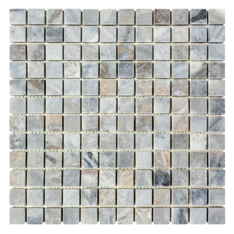 Мозаика из мрамора Матовая МКР-2СВ (23x23) Grey Mix