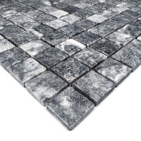 Мозаїка з мармуру Матова МКР-2СН (23x23) Black