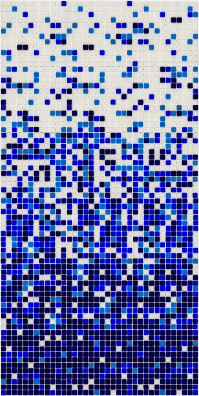 Мозаїка скляна АкваМо MX25-1-02-03-04 синьо-голуба розтяжка градієнт 1912x317x4 мм в душеву баню сауну басейн