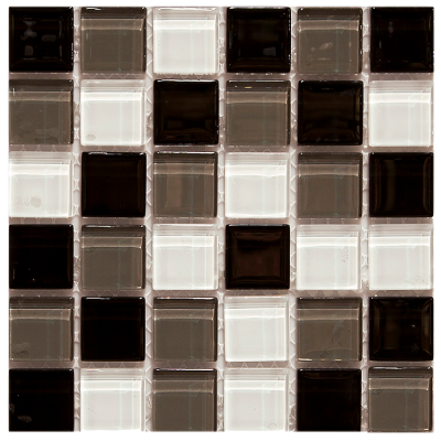 Мозаїка скляна K-MOS K4009 (23x23) BLACK & WHITE Mozaico De Lux