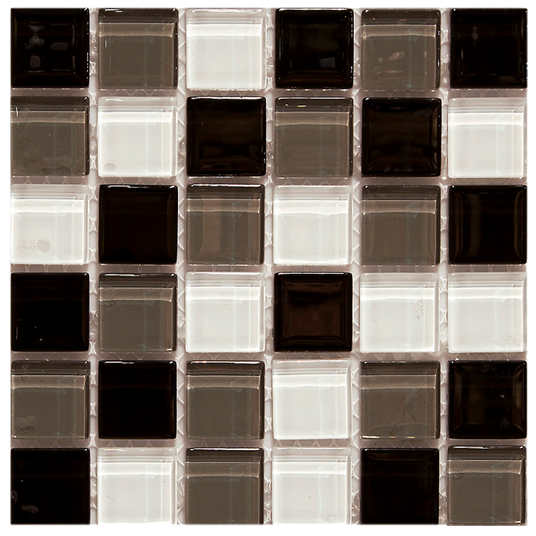 Мозаика стеклянная K-MOS K4009 (23x23) Black&White Mozaico De Lux