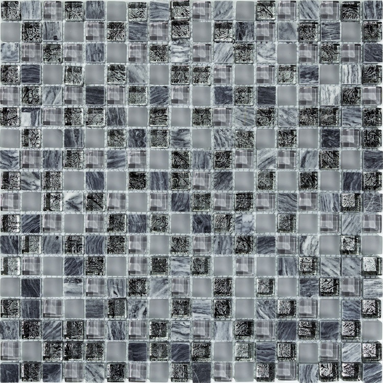 Мозаїка скляна T-MOS DF02 + G04 + MARBLE (L) Mozaico De Lux