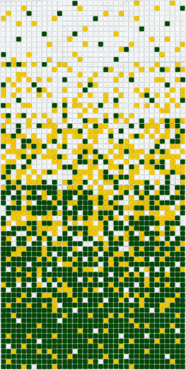 Мозаїка скляна АкваМо MX25-1-05-11-14 жовто-зелена розтяжка градієнт 1912x317x4 мм в басейн хамам ванну сауну