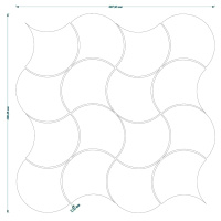 Мозаїка керамічна Kotto Ceramica SCALES SC X 6010 Forestgreen 300 x 300 x 9 (93 x 87) 0,075 м2
