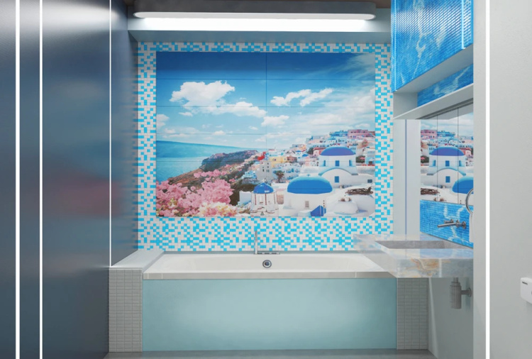Мозаїчне панно Kotto Ceramica Санторіні 750x750