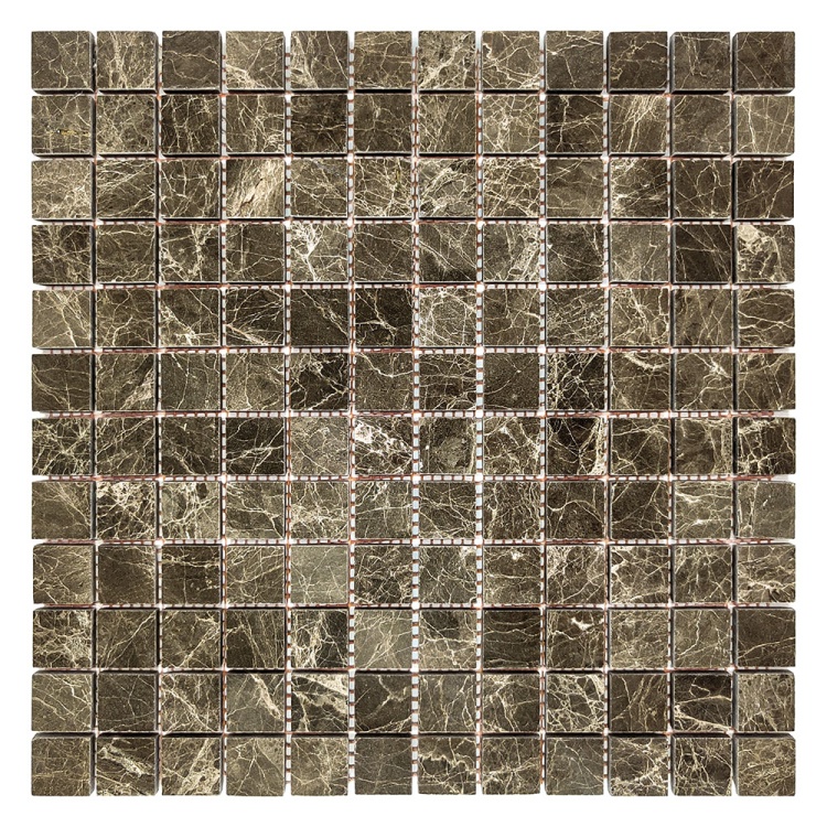 Мозаика из мрамора Полированная МКР-2П (23x23) Emperador Medium