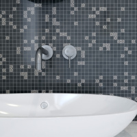 Мозаика стеклянная Kotto Ceramica GMP 0825010 С2 print 10/black mat   300 x 300 х 8   ( 25 х 25 )