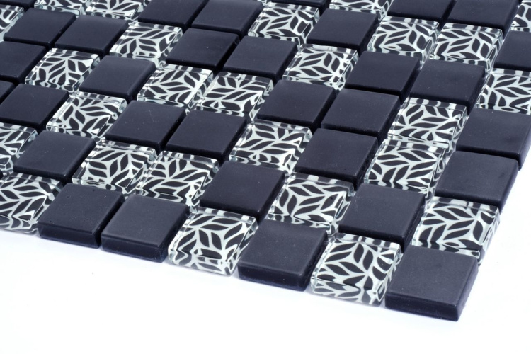 Мозаика стеклянная Kotto Ceramica GMP 0825010 С2 print 10/black mat   300 x 300 х 8   ( 25 х 25 )