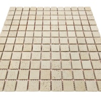 Мозаїка кам'яна KrimArt МКР-2СВ Пісковик Крем бежева 305x305x6 мм для фасаду колон спа забору та терраси