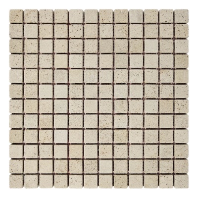 Мозаика каменная KrimArt МКР-2СВ Песчаник Крем бежевая 305x305x6 мм для фасада колонн спа забора и террасы