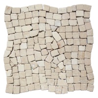Мозаїка з мармуру Матова МКР-ХСВ (хаотична) 23x15 мм Beige Mix