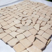 Мозаїка з мармуру Матова МКР-ХСВ (хаотична) 23x15 мм Beige Mix