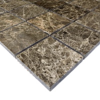 Мозаика из мрамора Полированная МКР-3П (47x47) Emperador Medium
