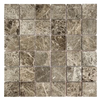 Мозаика из мрамора Полированная МКР-3П (47x47) Emperador Medium