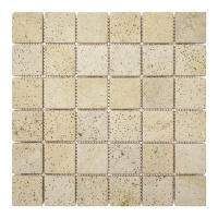 Мозаика каменная KrimArt МКР-3СВ Песчаник Крем бежевая 305x305x6 мм для фасада колонн спа забора и террасы