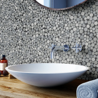 Мозаика из керамогранита Kotto Ceramica MI7 14300702C Grigio Freddo 300 x 300 х 10 (круг d 14-30)