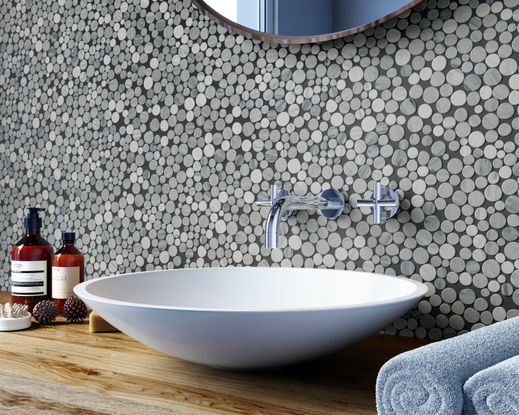 Мозаика из керамогранита Kotto Ceramica MI7 14300702C Grigio Freddo 300 x 300 х 10 (круг d 14-30)