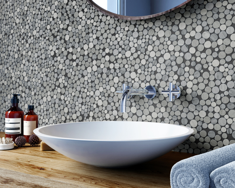 Мозаїка з керамограніту Kotto Ceramica MI7 14300702C Grigio Freddo 300 x 300 х 10 (коло d 14-30)