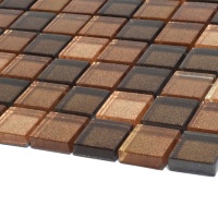 Мозаика керамическая Kotto Ceramica GM 8007 C3 Brown Dark/Brown Gold/Brown Brocade  300 х 300 х 8   ( 25 х 25 )