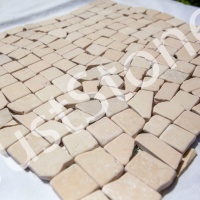 Мозаика из мрамора Матовая МКР-ХСВ (хаотичная) 23x15 мм Victoria Beige