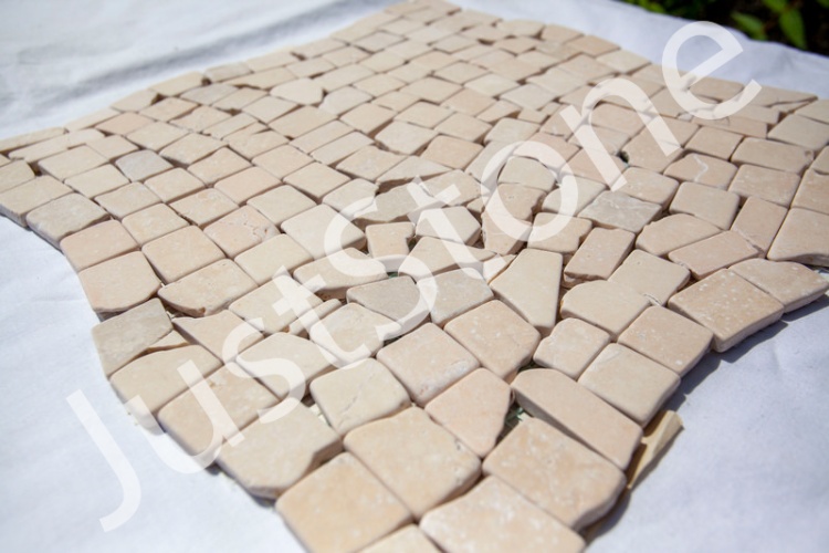 Мозаика из мрамора Матовая МКР-ХСВ (хаотичная) 23x15 мм Victoria Beige
