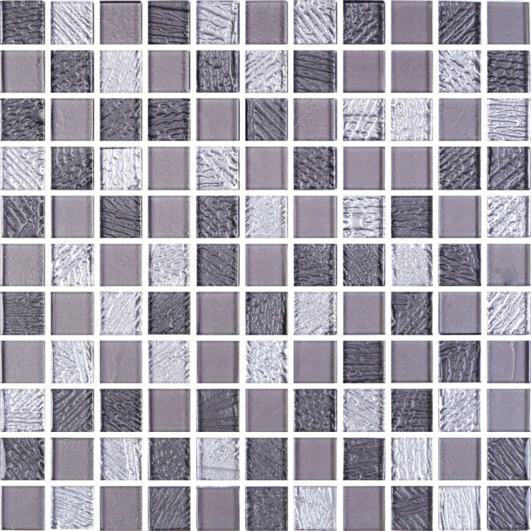 Мозаика керамическая Kotto Ceramica GM 8009 C3 Grey Dark/Grey m/Grey w S5  300 х 300 х 8   ( 25 х 25 )