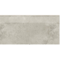 Сходинка з керамограніту Quenos Light Grey Steptread світло-сіра (8x598x298 мм)