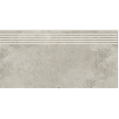 Сходинка з керамограніту Quenos Light Grey Steptread світло-сіра (8x598x298 мм)