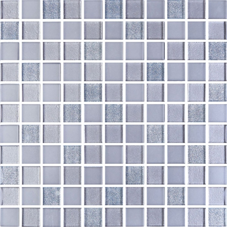 Мозаика керамическая Kotto Ceramica GM 8010 C3 Silver grey brocade/Grey w/Grey mat  300 х 300 х 8   ( 25 х 25 )
