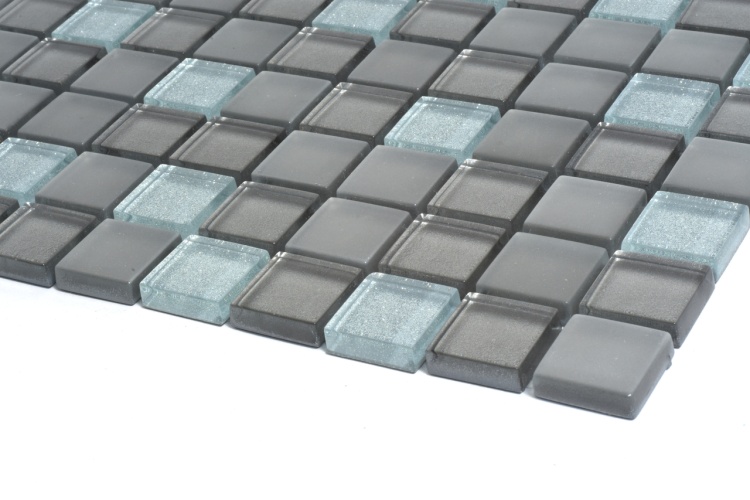 Мозаика керамическая Kotto Ceramica GM 8010 C3 Silver grey brocade/Grey w/Grey mat  300 х 300 х 8   ( 25 х 25 )