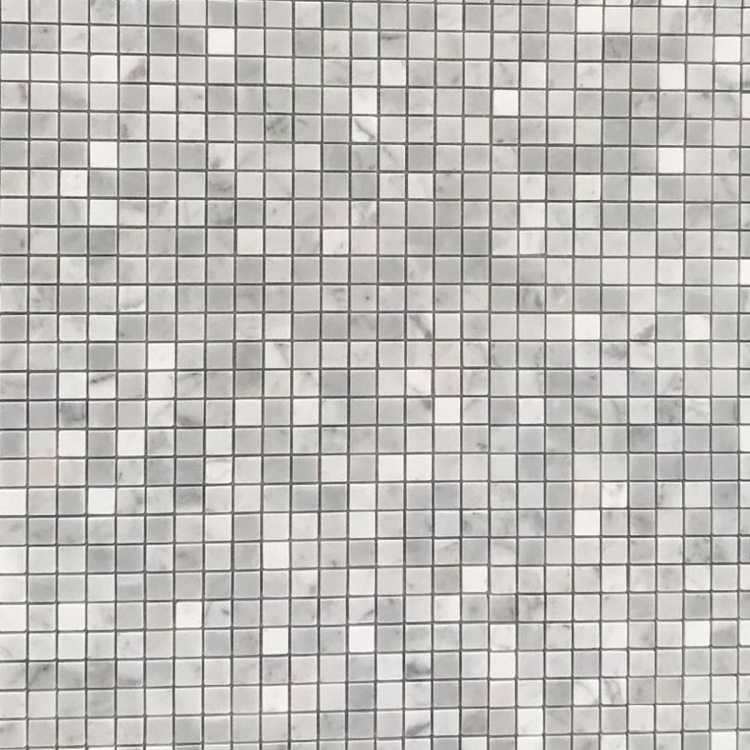 Мармурова мозаїка C-MOS Bianco Carrara Pol (15x15) Mozaico de Lux
